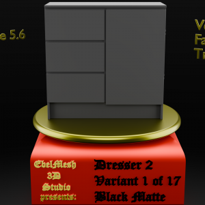 Kommode 2 - Variante 1 von 17 - Schwarz Matt