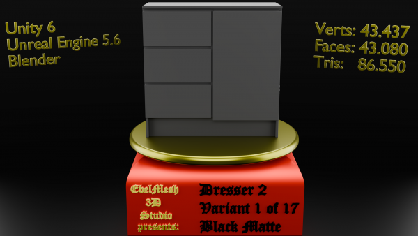 Kommode 2 - Variante 1 von 17 - Schwarz Matt
