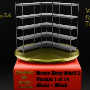 Schwerlastregal 2 – Variante 1 von 14 – Metall – Schwarz