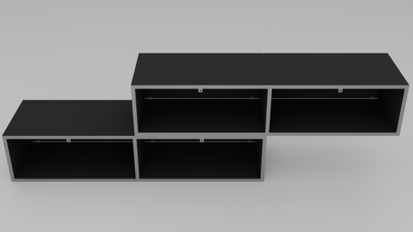Garderobe Hängeschrank - Variante 1 von 33 - Schwarz Matt – Bild 6