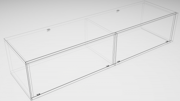 Garderobe Hängeschrank 2 - Variante 1 von 33 - Schwarz Matt – Bild 10