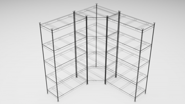 Schwerlastregal 2 – Variante 1 von 14 – Metall – Schwarz – Bild 4