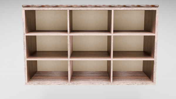 Garderobe Schuhregal - Variante 1 von 13 - Altem Holz mit gestepptem braunen Leder - Image 2
