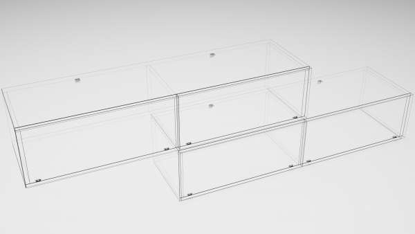 Garderobe Hängeschrank - Variante 1 von 33 - Schwarz Matt – Bild 7